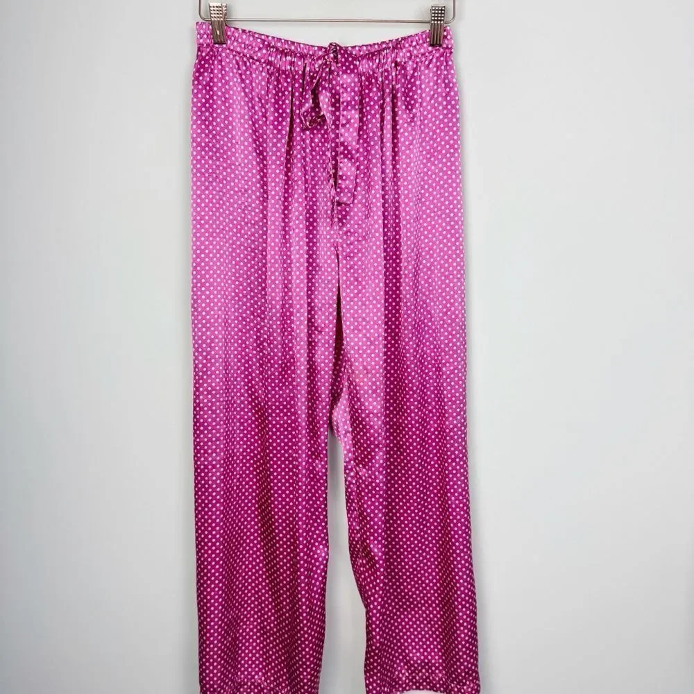 VICTORIA’S SECRET | SET Pink Polka Dot Pajama Top & Pants Women’s Size Small